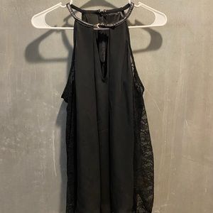 Marciano lace up black cute top